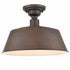 Pozzuoli Semi Flush Mount Ceiling Light ORB Metal Barn Shade Light Fixture
